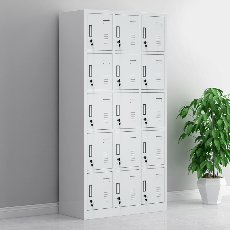 fifteen Door Locker staff Iron Sheet Cabinet 15 Door Supermarket Deposit Cabinet Factory Shoe Cabinet Workshop Lockers Glass Cabinet-Taobao