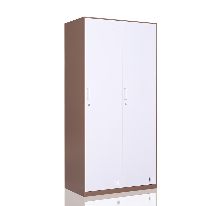 Two door locker with lock staff dormitory storage cabinet gym swimming pool bathroom change wardrobe color tin cabinet