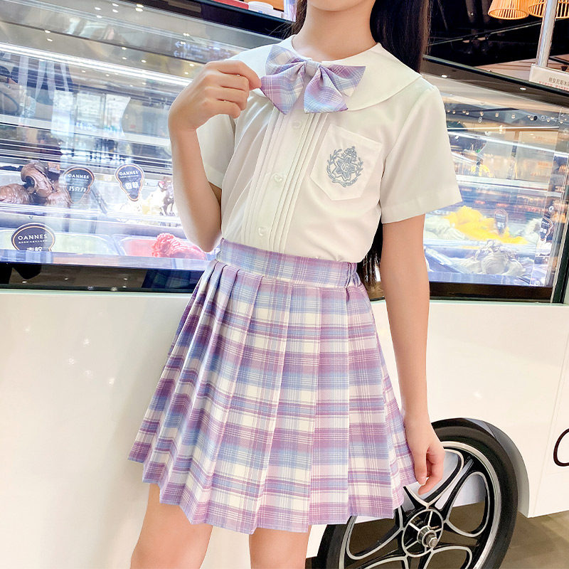 Children JK Uniform Skirt Girl Original Spring Skirt Set Full set 10-year-old school uniform Academy style Summer 11