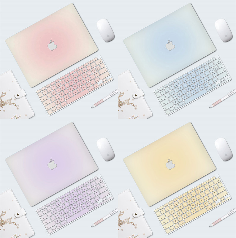 Gradient Color Apple MacBook Air Computer Protective Case Suitable for 13.3inch Notebook 2025 Model Simple Matte Pro16 Case MacBook Air 13.6 M3 Transparent Case M4 Accessories