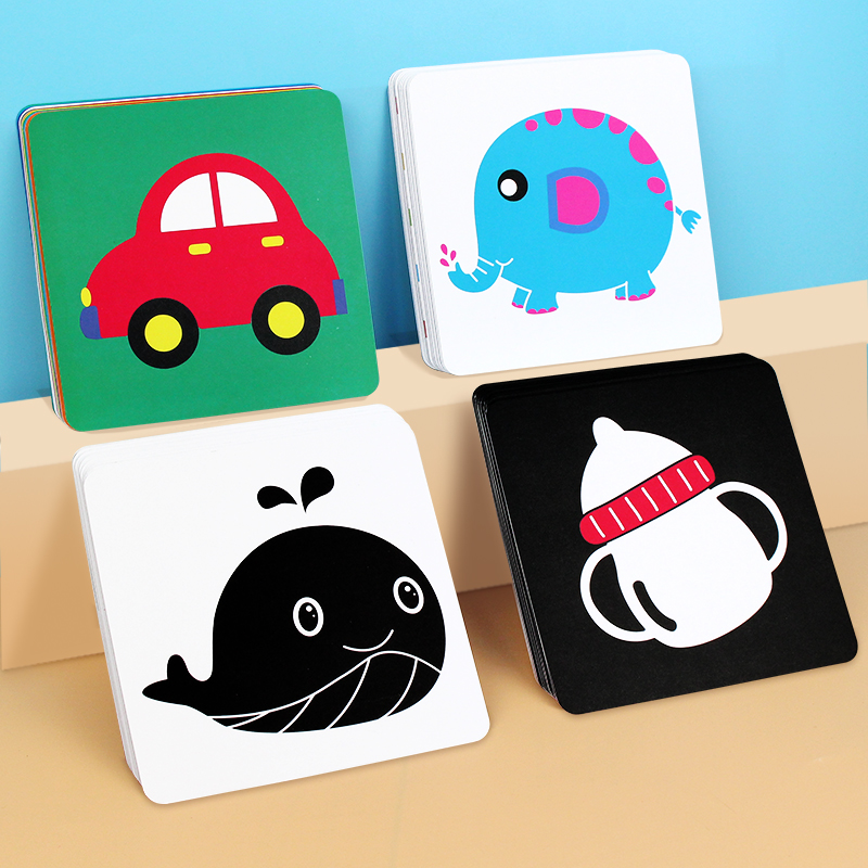 Black and white vision inspires card baby early teaching card color recognition newborn baby focused training puzzle toys