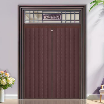 Yongqing full magnetic strip thickened cotton door curtain and partition curtain to keep warm