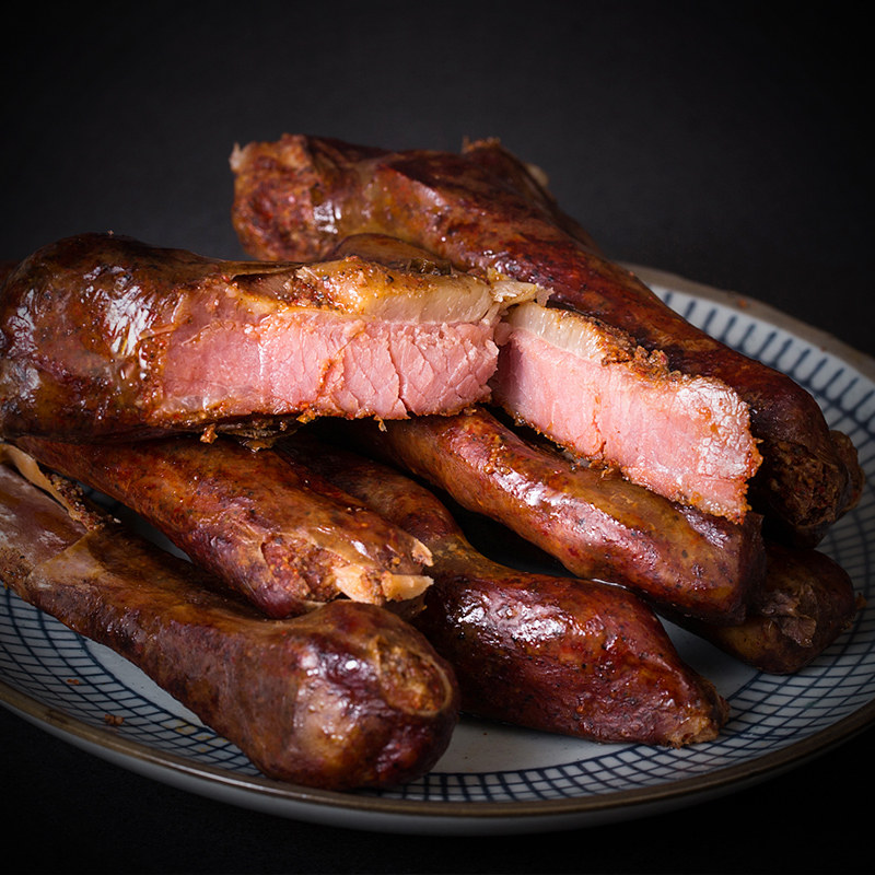 Sichuan-Style Homemade Smoked Spicy Pork Rib Sausage 260g, a Specialty from Sichuan