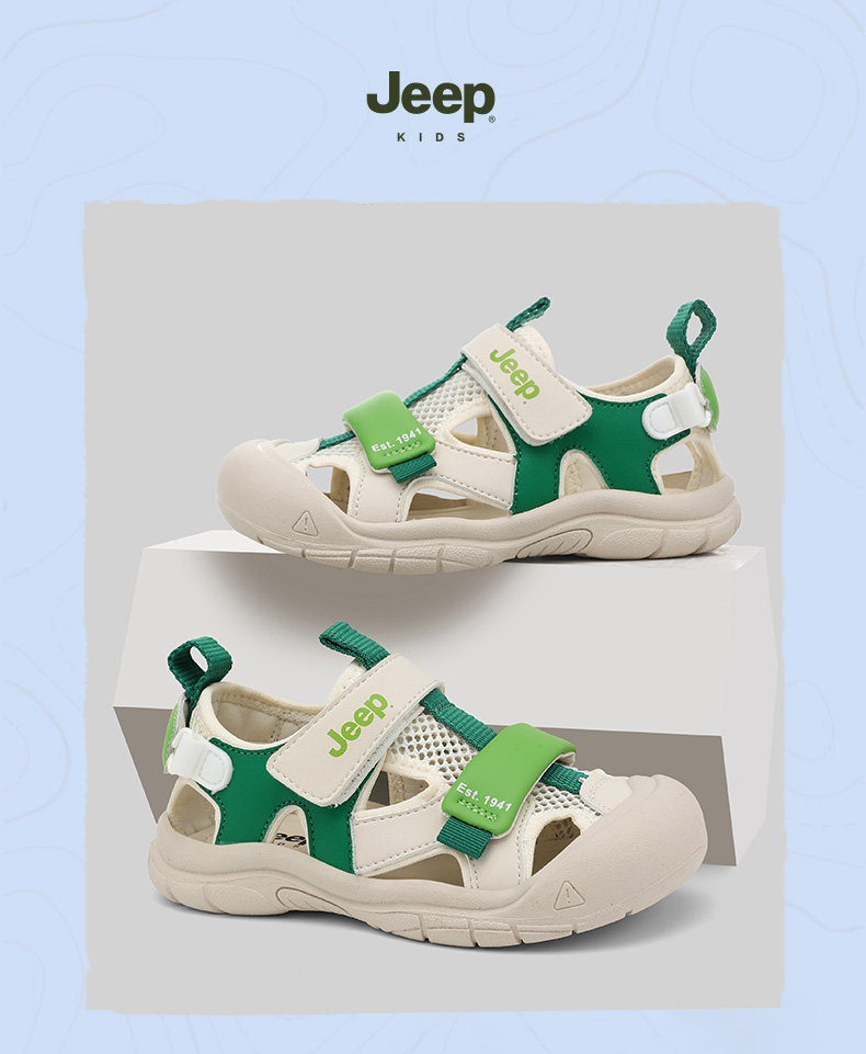 Jeep Children's Closed-Toe Sandals for Boys, Summer Water Shoes, 2026 New Model, Suxi Shoes for Girls, Non-Slip Beach Shoes — 28