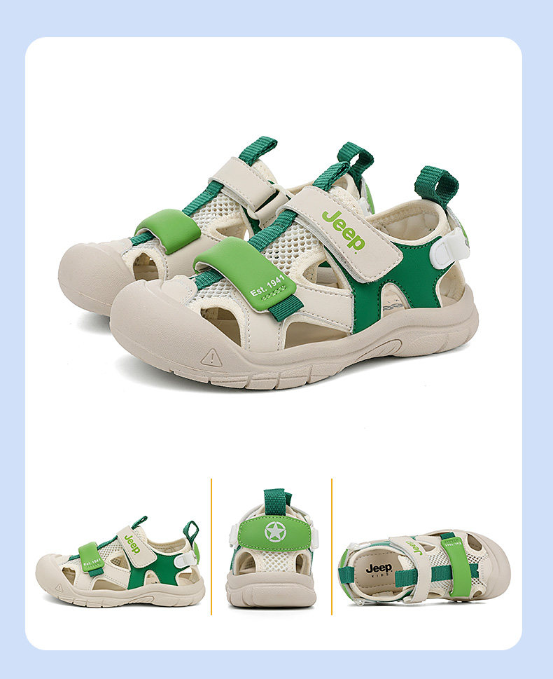 Jeep Children's Closed-Toe Sandals for Boys, Summer Water Shoes, 2026 New Model, Suxi Shoes for Girls, Non-Slip Beach Shoes — 39