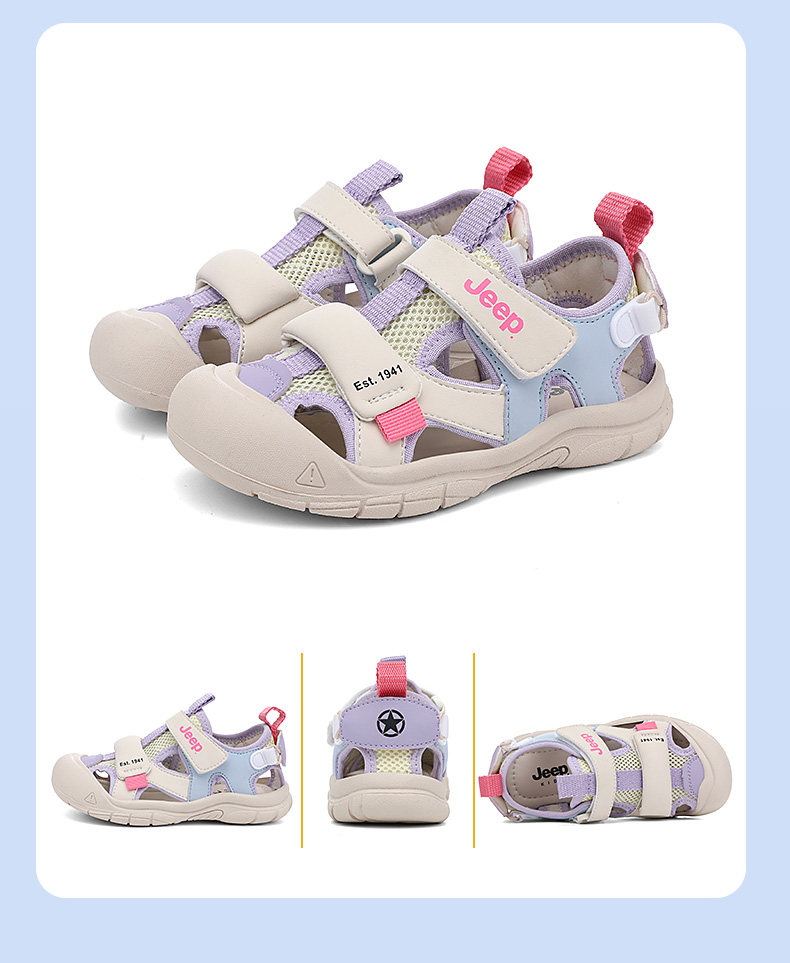 Jeep Children's Closed-Toe Sandals for Boys, Summer Water Shoes, 2026 New Model, Suxi Shoes for Girls, Non-Slip Beach Shoes — 40