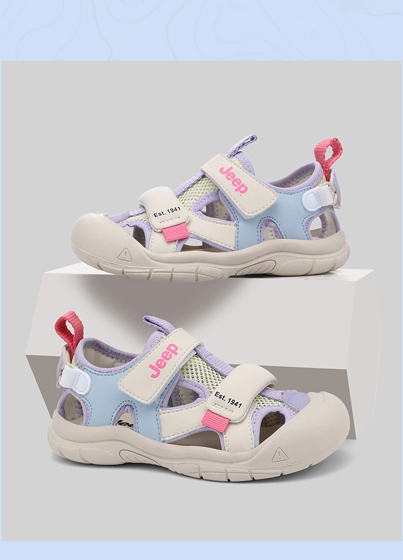 Jeep Children's Closed-Toe Sandals for Boys, Summer Water Shoes, 2026 New Model, Suxi Shoes for Girls, Non-Slip Beach Shoes — 29