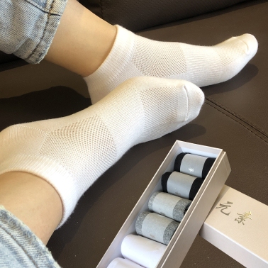 Sock Elements Official Flagship Store Genuine 6 Pairs Summer Thin Anti-Odor Short Cotton Socks Unisex Small Size Mesh Lightweight Socks
