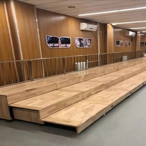 School podium classroom wooden finished stage platform solid wood steel and wood combined with rounded and beveled corners can be customized