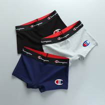 3 Tide Cards Lady Pure Cotton Flat Corner Pants Four Corners T Pants Les Handsome T Neutral Sport Wide Side Pure Color Big Size Pants Head