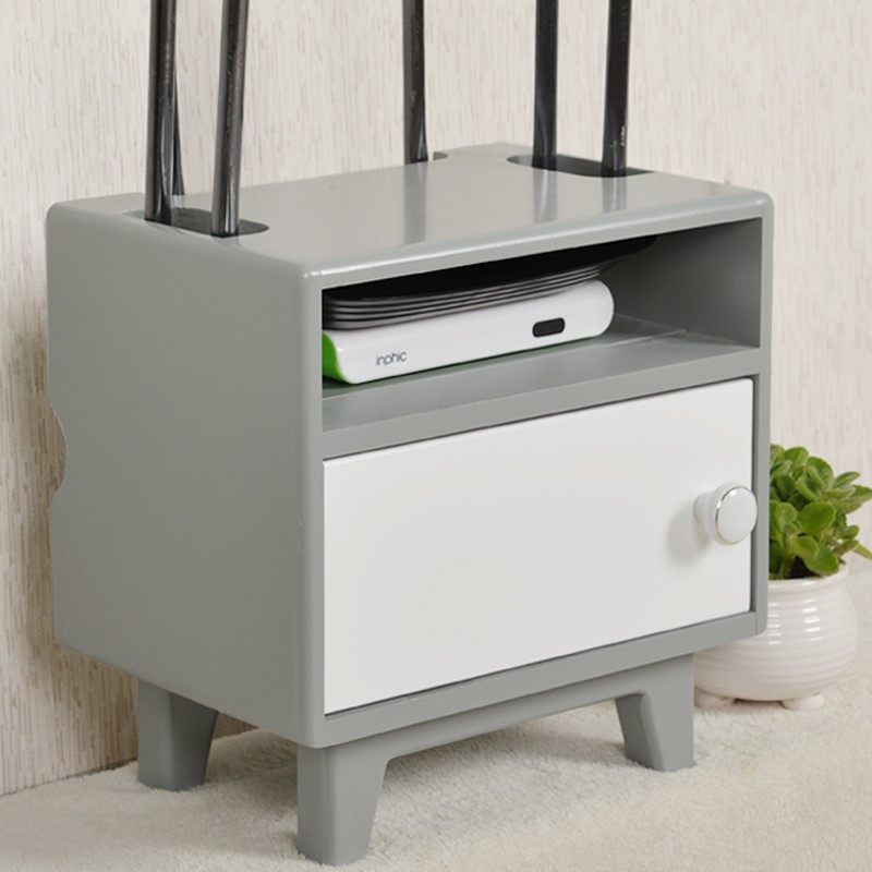 wifi wireless router storage box wall-mounted machine upper box rack solid wood power cord finishing cat socket storage