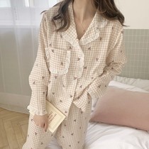 In NS pajamas female spring and autumn Han edition long sleeves can be outfitted with lovely sweet student autumn home dress two sets
