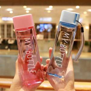 简约水杯方形塑料杯子男女学生防摔便携