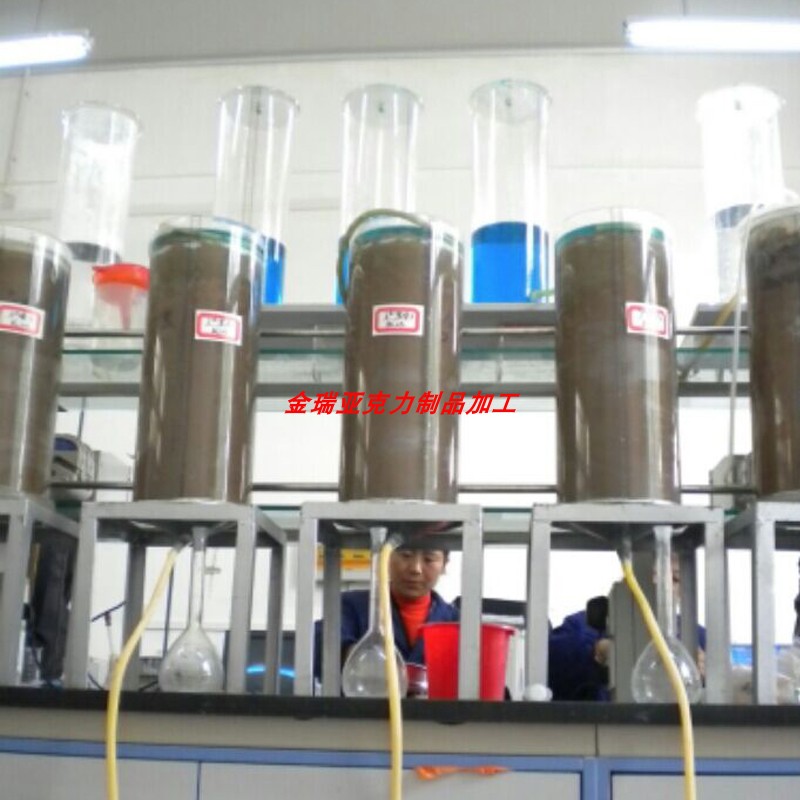Customized transparent acrylic soil flush penetration into experimental soil column organic glass equipment processing