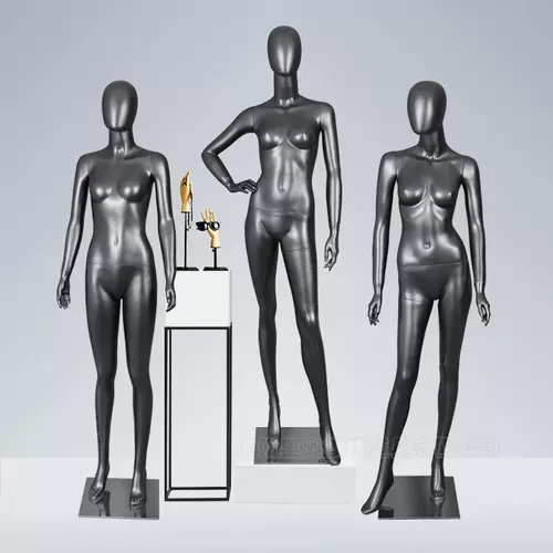 Манекен головы для всего тела, женский физиологичный серый черный стенд
