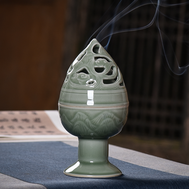 Ceramic imitation ancient incense stove Home Incense Furnace Zen Incense Sandalwood sandalwood Fragrant Sandalwood Boyama Stove Zen of the Porcelain Boshan Stove Zen