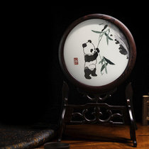 Chinese Panda Shu embroidery handmade embroidery ornaments creative home living room decoration gifts high-end elders gifts