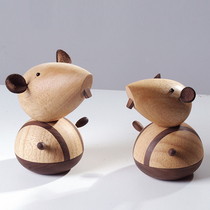 Bucket tooth rat Zodiac Music Box Music Box wooden ornaments Sky City childrens birthday gift several people design