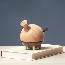 Original piggy ornaments Music Box Music Box wooden to send girlfriends girls birthday gifts lettering