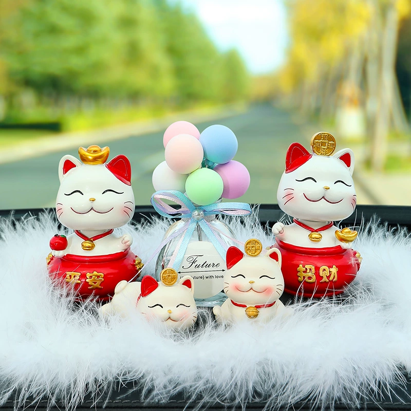 Đồ trang trí ô tô mèo may mắn Búp bê Bobblehead ô tô Đồ trang trí nội thất ô tô dễ thương Đồ trang trí và vật dụng trang trí nước hoa oto rituals 