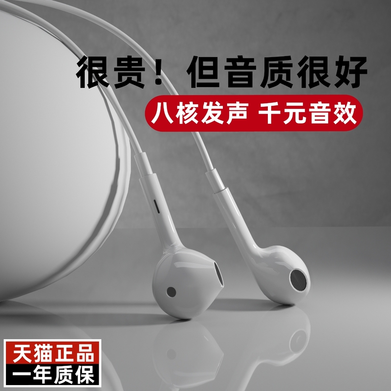 Suitable for Sony Wired Headphones, Semi-In-Ear Type, High-Quality Sound, Heavy Bass, with Microphone and In-Line Control Earbuds