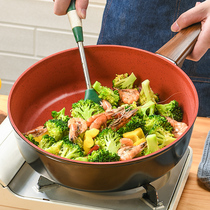 Dinner still long flower red rice stone pan non-stick pan household pancake steak frying pan induction cooker gas stove Universal