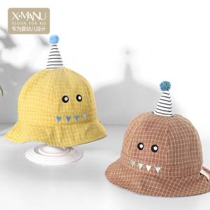 【小熊马努】婴儿帽子秋冬儿童渔夫帽