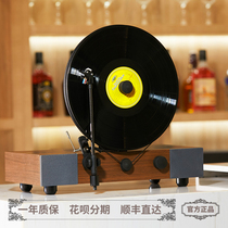 12 inch LP vinyl record player Old-fashioned phonograph retro Bluetooth speaker Milk tea shop cafe wall decoration vinyl record disc custom made custom made vinyl large record player vertical