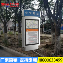 Stainless steel solar LED screen scrolling road sign advertising light box road traffic signs road name brand customization