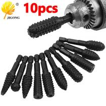 10-piece set of wolf tooth rotary wood files woodworking grinding rotary files hexagonal handle electric sanding head