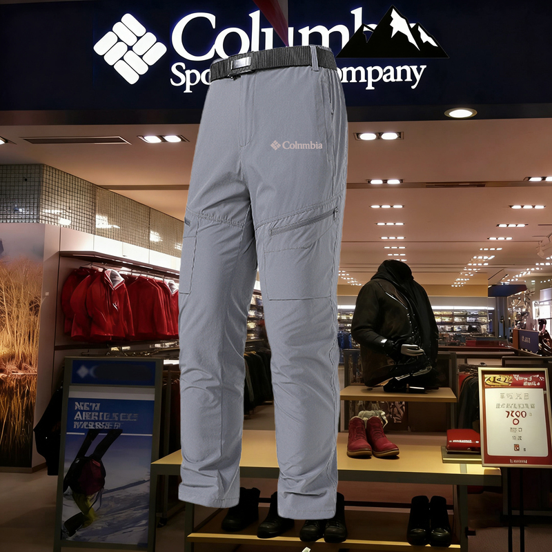 Columbia Hiking Casual Pants Men's 2026 Summer New Style Work Pants Waterproof Parachute Pants Outdoor Breathable Hiking Pants