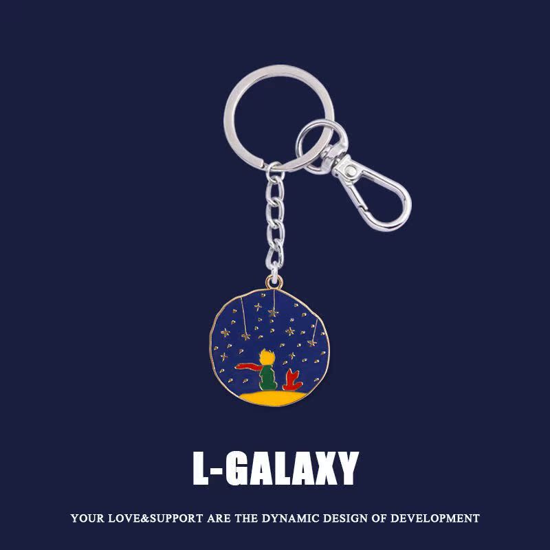 Small Prince Key Buttons Starry Sky Prince Key Buttons 100 Hitch Pendant Metal Small Crowdbag Headphones Headsets Accessories Car
