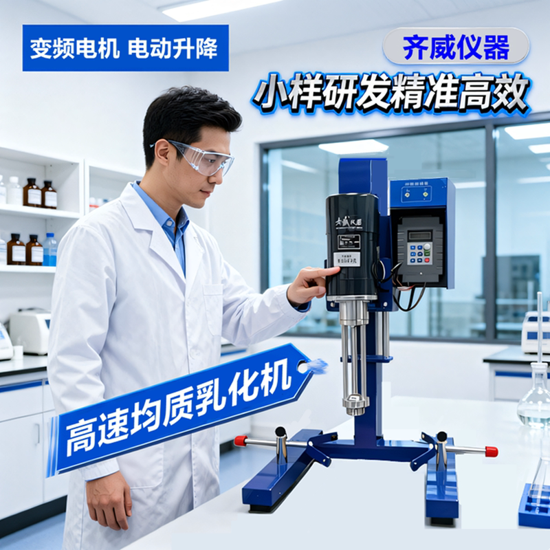 Qiwei High-Speed Homogenizer Laboratory Electric Adjustable-Speed Industrial Small Shear Homogenizing Dispersion Mixing Emulsifying Machine Qiwei High-Speed Homogenizer Laboratory Electric Adjustable-Speed Industrial Small Shear Homogenizing Dispersion Mixing Emulsifying Machine