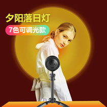 Sunset sunset light atmosphere rgb indoor photo fill light photography shooting selfie stand Desktop portable net red shaking sound live broadcast room anchor special beauty skin rejuvenation small seven-color color