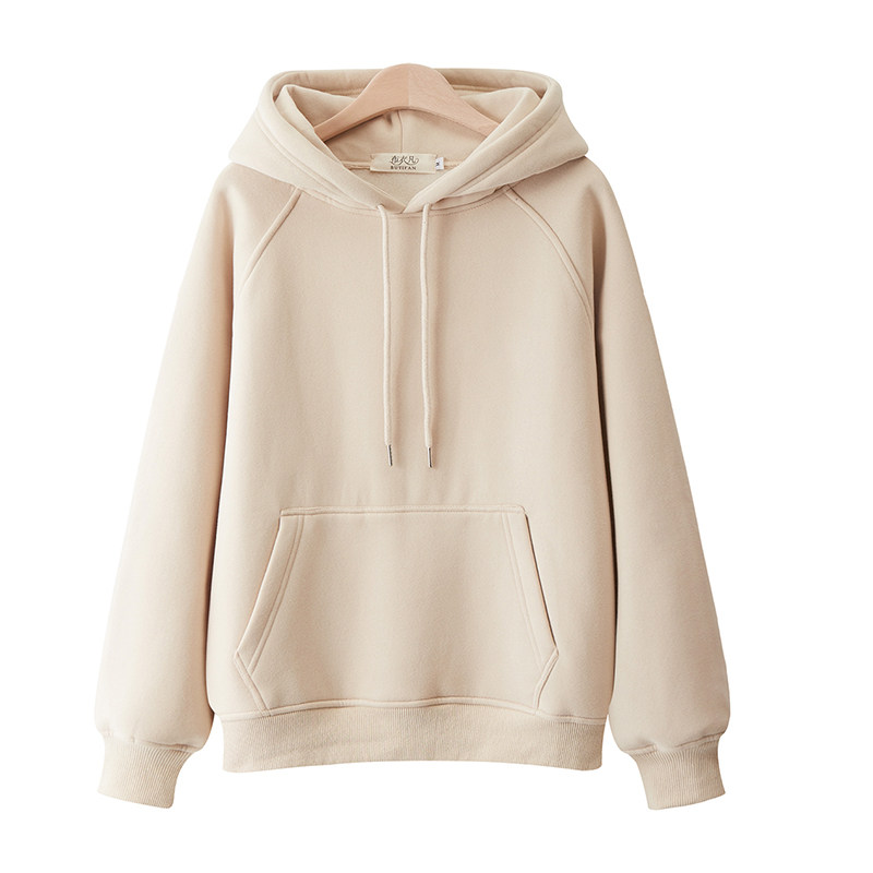 Korean almond coat female spring and autumn new hat thickened in autumn and winter, lighter and thin skinny coat in