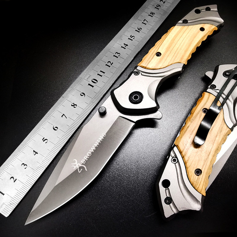 Outdoor portable small knife wood handle folding knife wild camp for high hardness multifunctional folding knife wild survival outdoor knife-Taobao