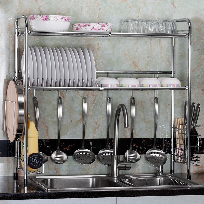 Filter bowl rack on the sink Drain rack Kitchen punch-free shelf Integral cabinet shelf Dish washing tank vegetable washing basin