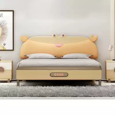 All solid wood children's bed boy log princess bed 1 5 m double bed modern simple cartoon small apartment girl