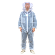 Mesh one-piece bee suit light and breathable bee sting-proof full-body protection honey-harvesting bee suit complete set of beekeeping tools