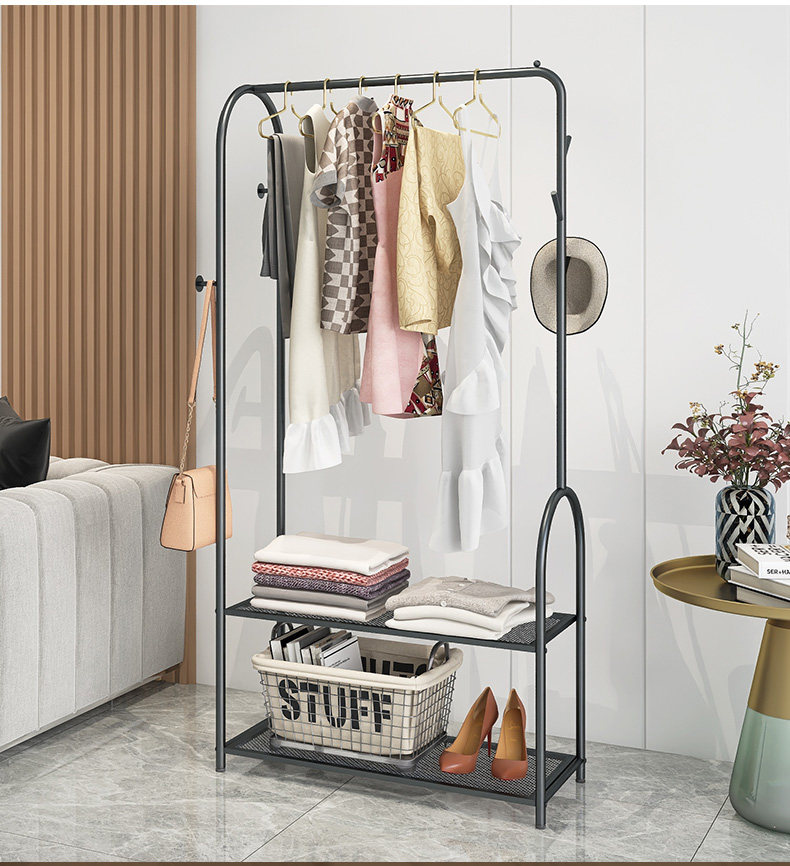 Вешалка 轻奢挂衣架落地卧室家用多功能置物衣服架子北欧客厅简易衣帽架 Shulipu
