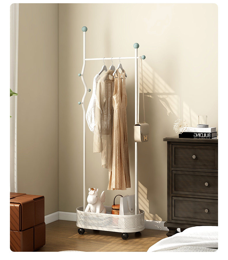 Вешалка 速立普中古风衣帽架衣服收纳层架客厅阳台晾衣架家用卧室落地挂衣架 Shulipu