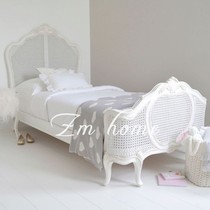 ZM French water solid wood bed villa B&B princess bed 1 8 master bedroom carved palace American double rattan bed