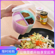 Flip Plastic Seasoning Box Salt Tank Bottle Seasoning Box Suit Home Composition Containing Box Kitchen Supplies Box