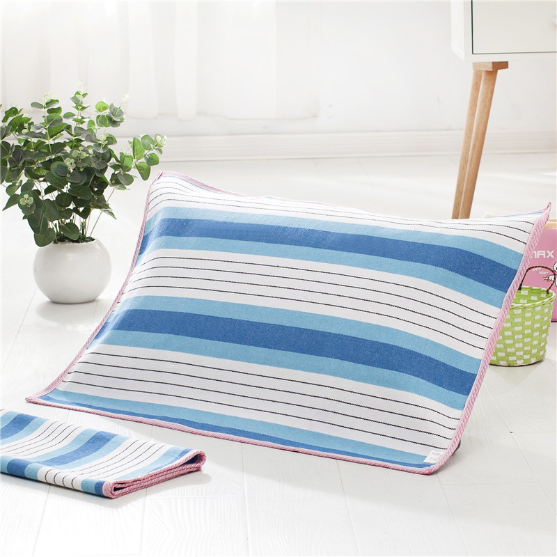 Pillow headgear cool and thickened cool and numb cloth pillow towel pair with teenage girl pillow Mei red suit home blue suck