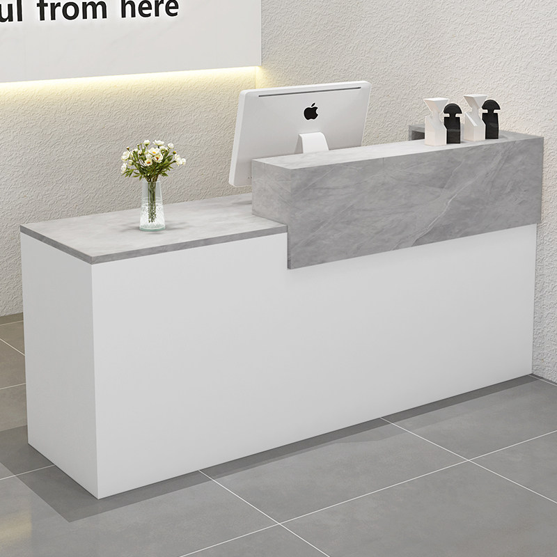 Bar Desk Collection Silver Desk Shop Small Clothing Store Convenience Store Beauty Institute Cashier Desk Counter Corporate Front Desk Reception Desk-Taobao