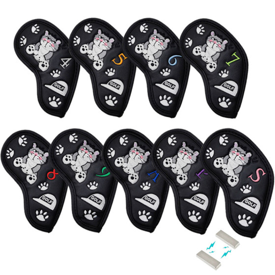 磁吸高尔夫铁杆套保护套 GOLF球杆套杆头套球头帽套男女球杆通用