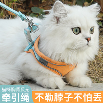Pet Traction Rope Special Vest Cat Kitty Young Cat Adjustable Fairy pooch anti-escape cat rope Supplies