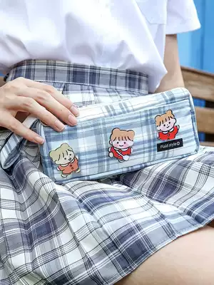 Little classmate Mori JK large capacity pencil case female simple stationery box Primary School students ins tide girl cute junior high school students Net Red Sun Girl college students canvas pencil box
