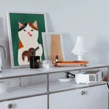 Литературные милые картины, играющие на гитарных кошачьих нише, украшения искусства картины современные минималистские минималистские кампании, кампания, кампания, висящие картины