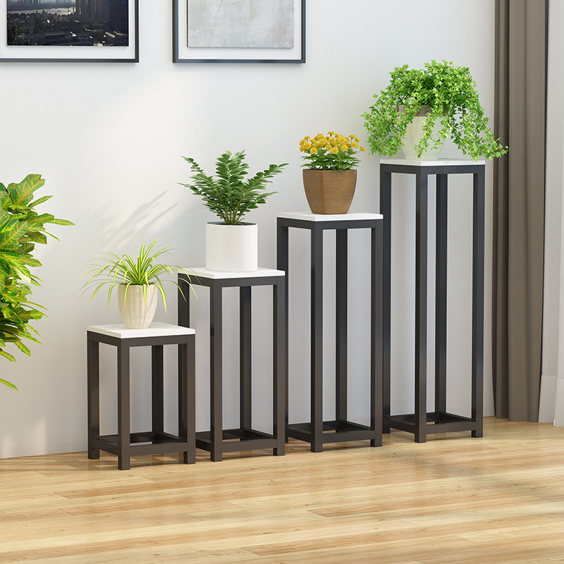 Flower rack living room flower shelf wrought iron indoor home balcony green dill flower pot rack single wrought iron flower rack shelf